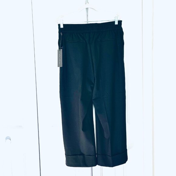 Rachel Zoe Straight Leg Cropped & Cuffed Pants in Black (10) New With Tag - Picture 5 of 10